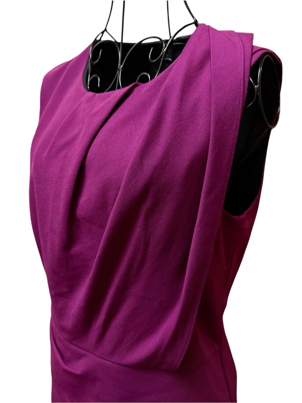 Kobi Halperin Draped Sleeveless Sheath Dress in Magenta